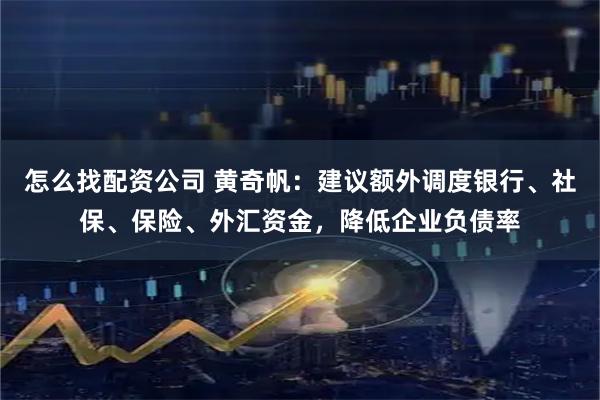 怎么找配资公司 黄奇帆：建议额外调度银行、社保、保险、外汇资金，降低企业负债率